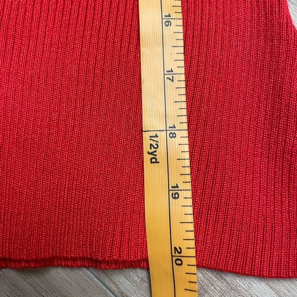 Red Square Neck Ribbed Sweater NWT - Picture 10 of 10